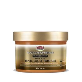 African Pride Black Castor Miracle Braid, Loc & Twist Gel 227 g
